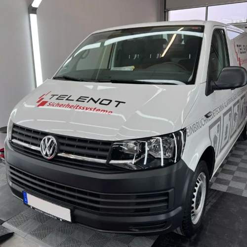 Folierung eines Firmenfahrzeugs der Firma Telenot in Aalen